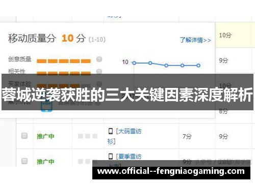蓉城逆袭获胜的三大关键因素深度解析 蓉城逆袭获胜的三大关键因素深度解析