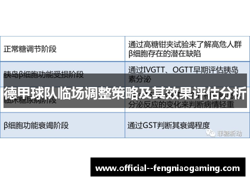 德甲球队临场调整策略及其效果评估分析